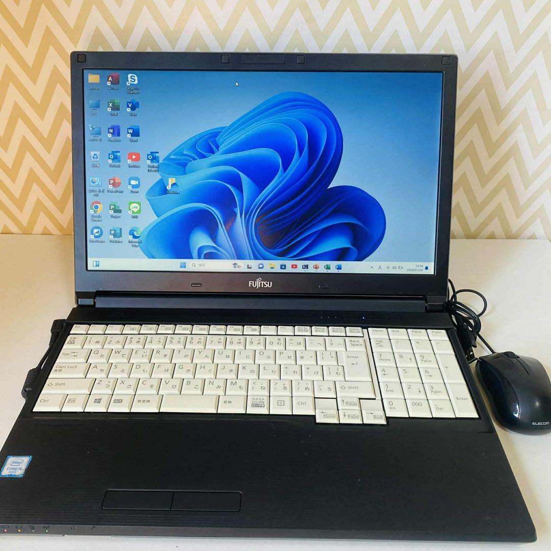 T16 Fujitsuノートパソコンi5 SSD高速Windows11オフィス付