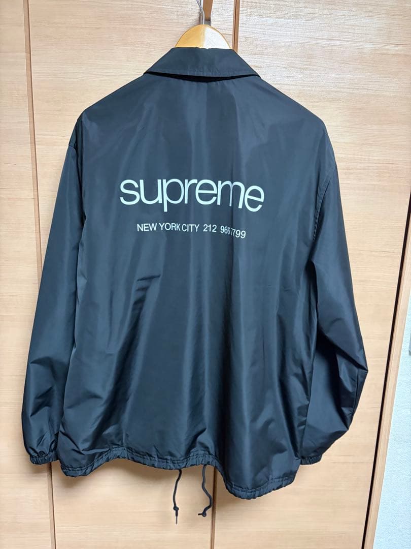 23fw supreme NYC Coaches Jacket L 黒