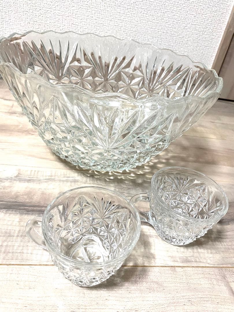 お値下げ中【外国輸入★激レア】10人前フルーツポンチ食器セット#昭和レトロ