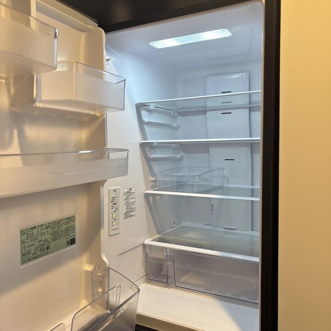 日立冷蔵庫　315L R-V32VL 2024年製　左開き　使用1年　匿名配送