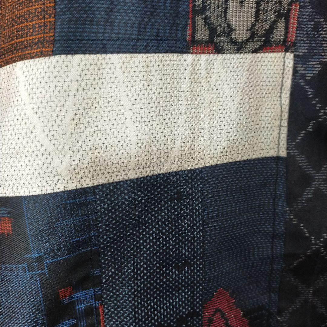 小豆です✿大島紬をつないだセットアップ　総裏仕立て　ハンドメイド♡