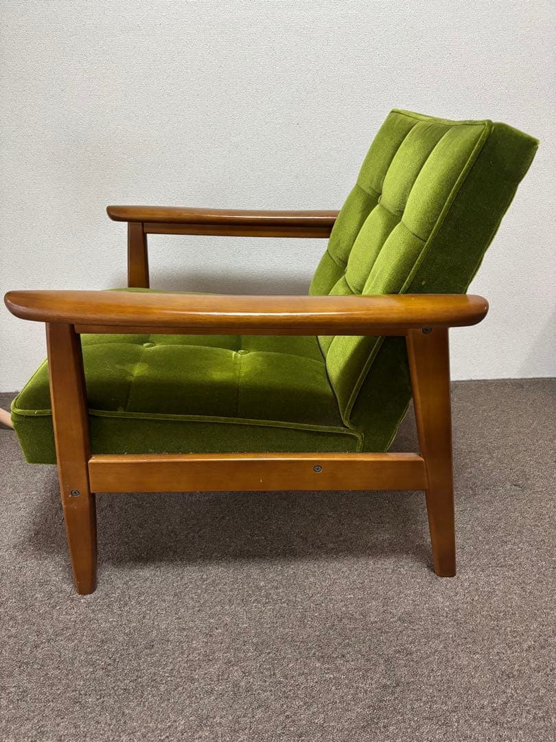 Karimoku カリモク 60 Kチェア モケットグリーン　1人用 椅子