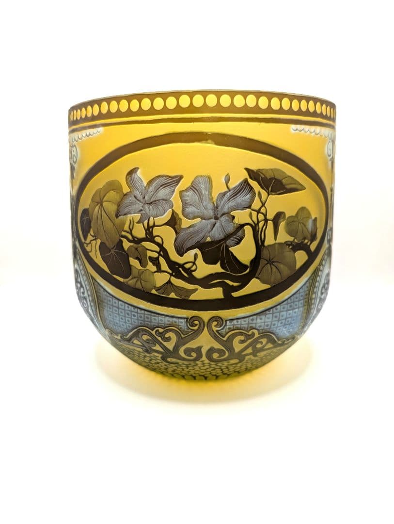 残り7日以内　アールヌーボー ガラス作品　花器　インテリア