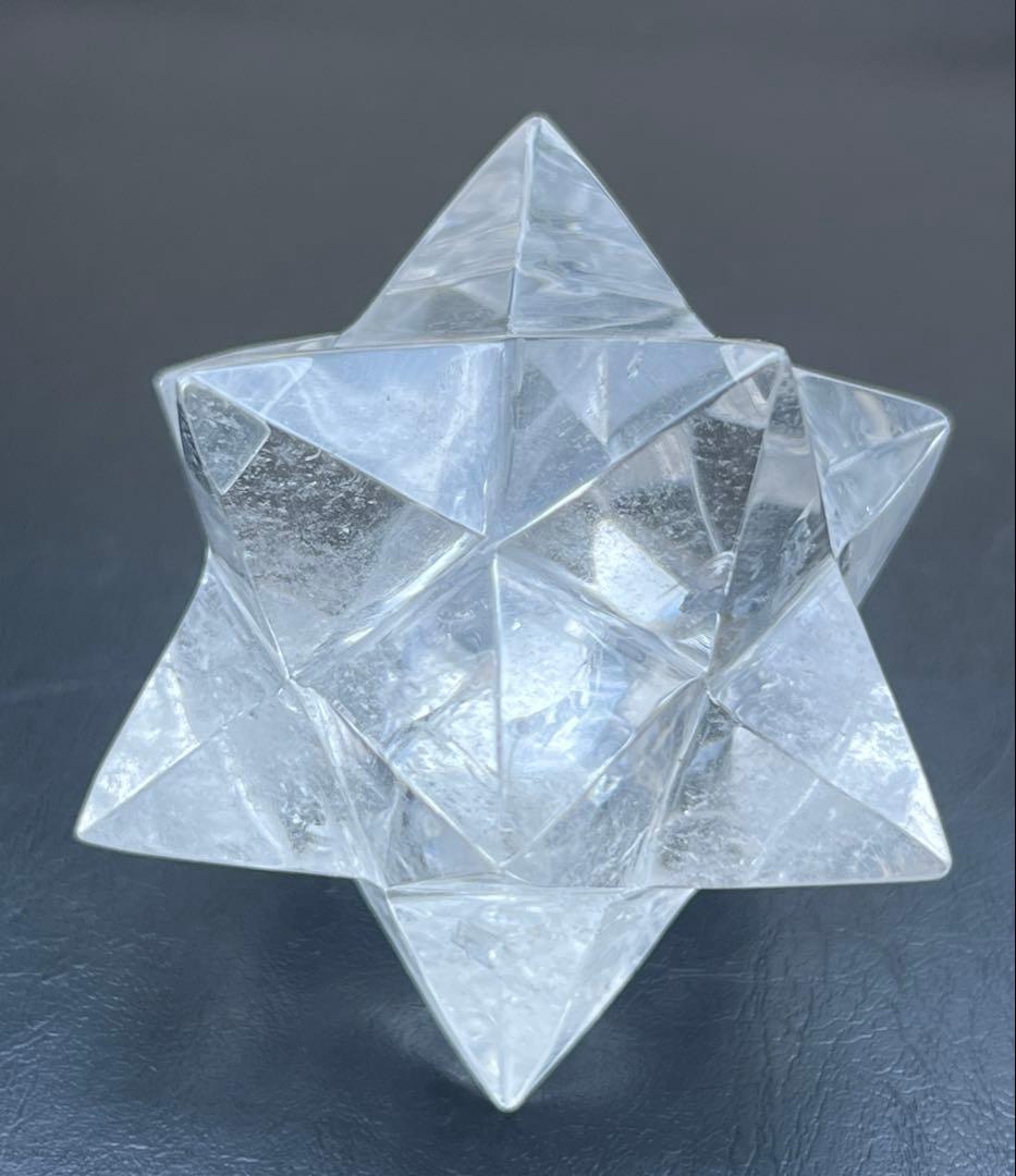 天然水晶 アステロイド マカバスタークリスタル 神聖幾何学多面カット12ポイント