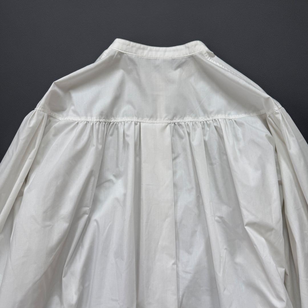 25SS 美品✨ビアズリー ソデリブフレアシャツ バンドカラー シャツブラウス