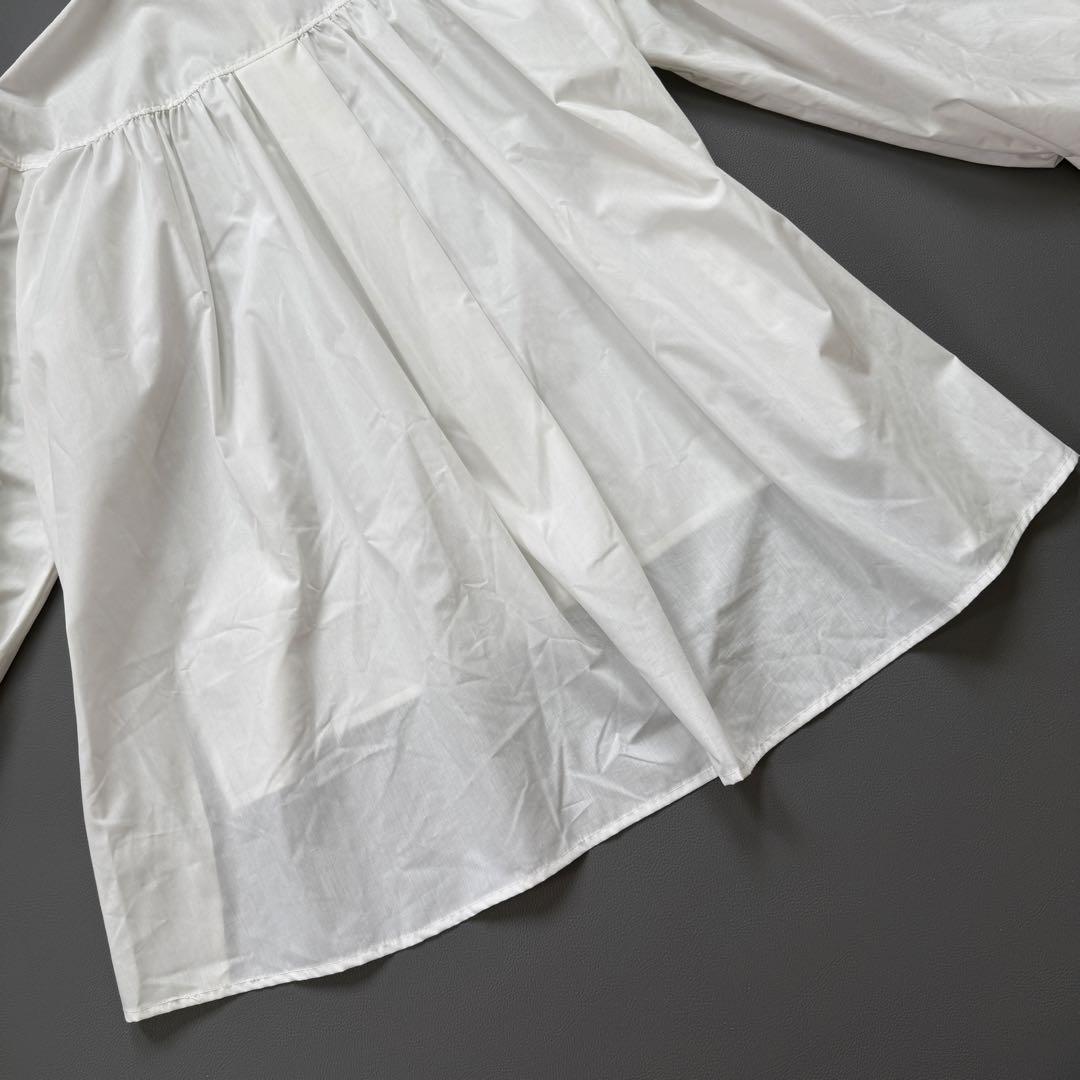 25SS 美品✨ビアズリー ソデリブフレアシャツ バンドカラー シャツブラウス