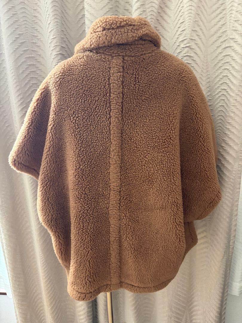 MaxMara テディベア　キャメル　ポンチョ　ケープ　コート