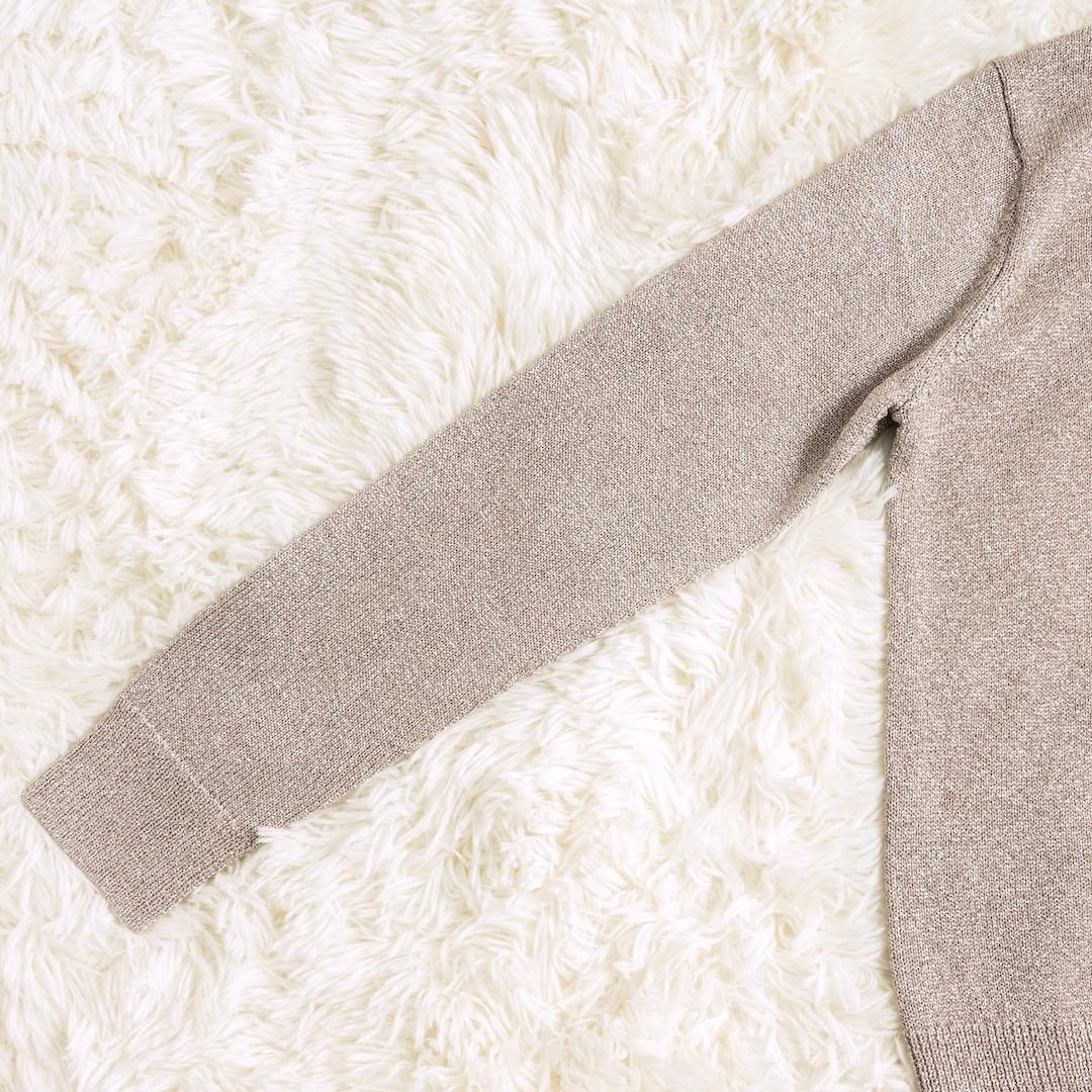 ebure エブール 25AW ブライトラメリリヤーン Vネック カーディガン