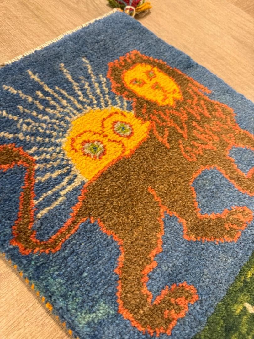 123x40cm ペルシャギャッベ ランナー (ギャベ) ペルシャ絨毯 ギャッベ