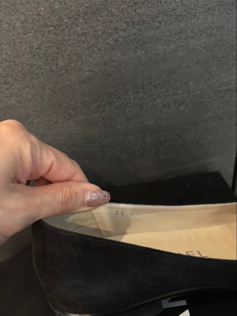 CHANEL フラットシューズ　ブラック　35