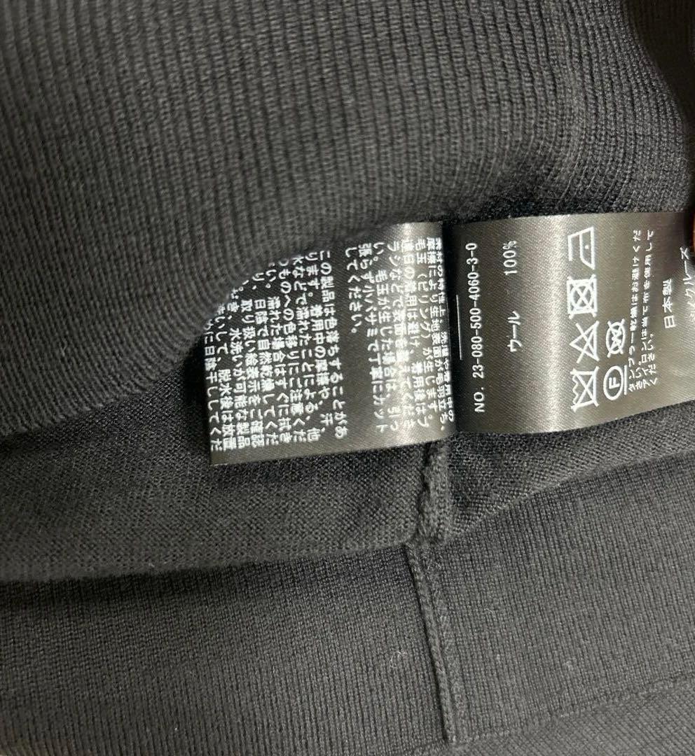 2023ドゥーズィエムクラス定価30800円FF30クルーネックカーディガン 黒