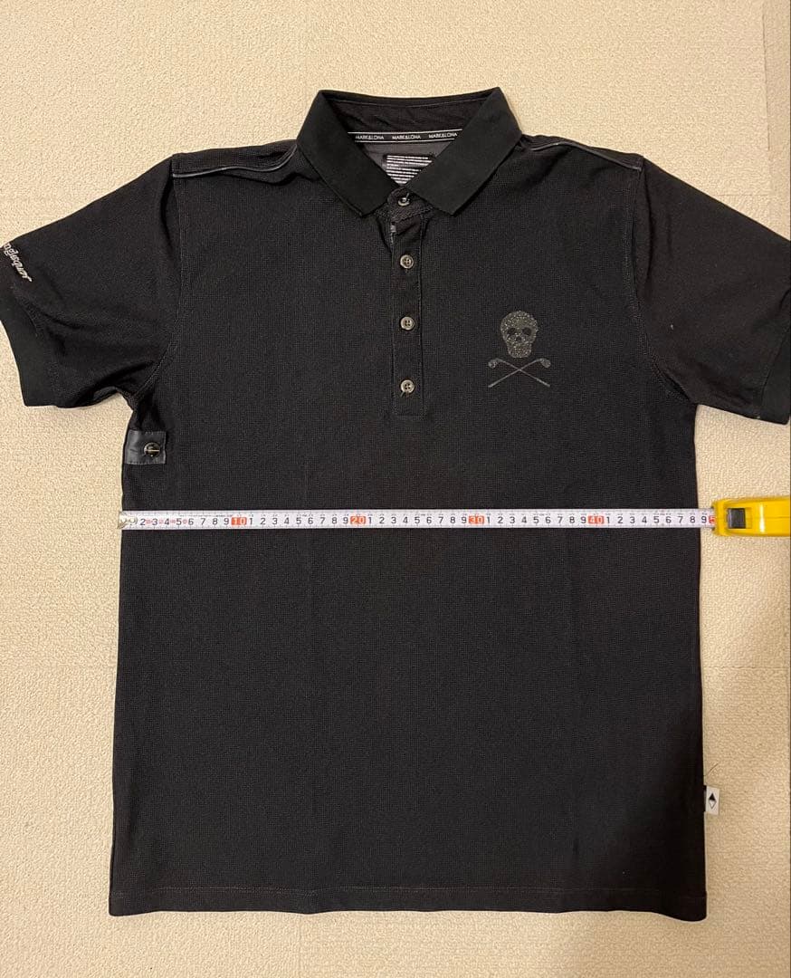 美品！風を通しにくい素材　マークアンドロナ　TR メンズポロ Mブラック