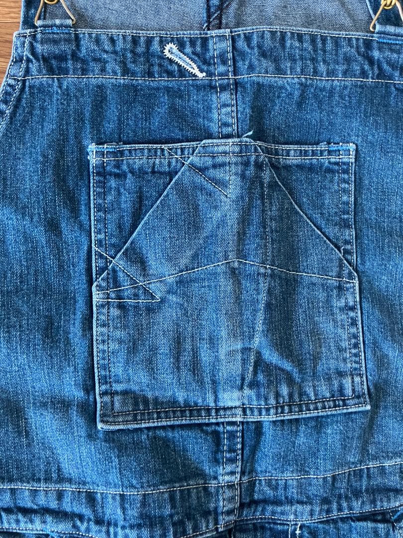 TCBジーンズデニム オーバーオール34インチ①