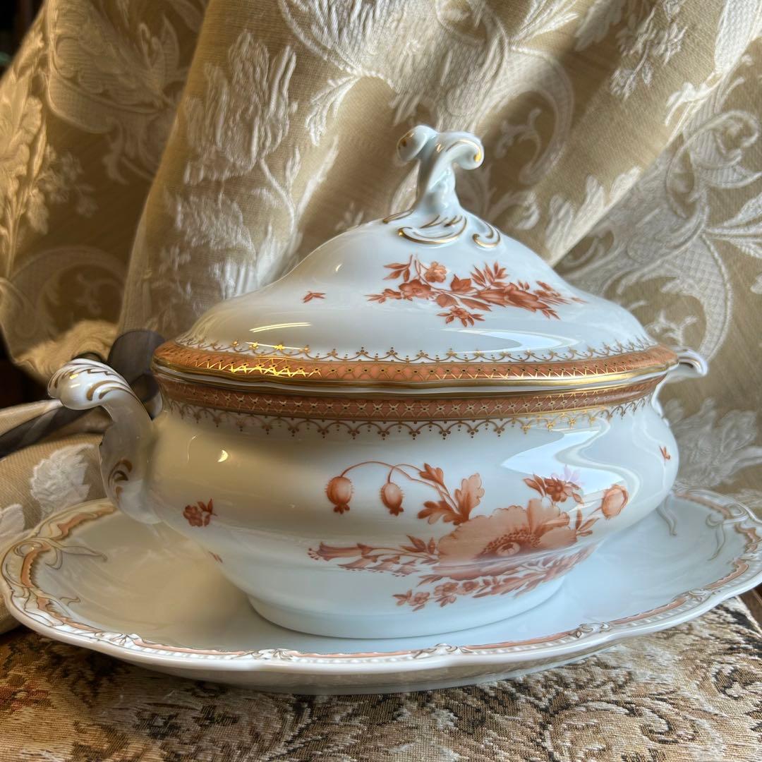 ドイツ製 Hutschenreuther 美しいfleur❁大きなスーピエール