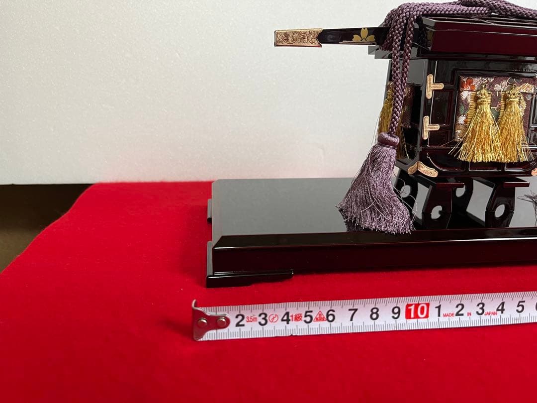 35号　高級溜塗重箱牛車お籠セット