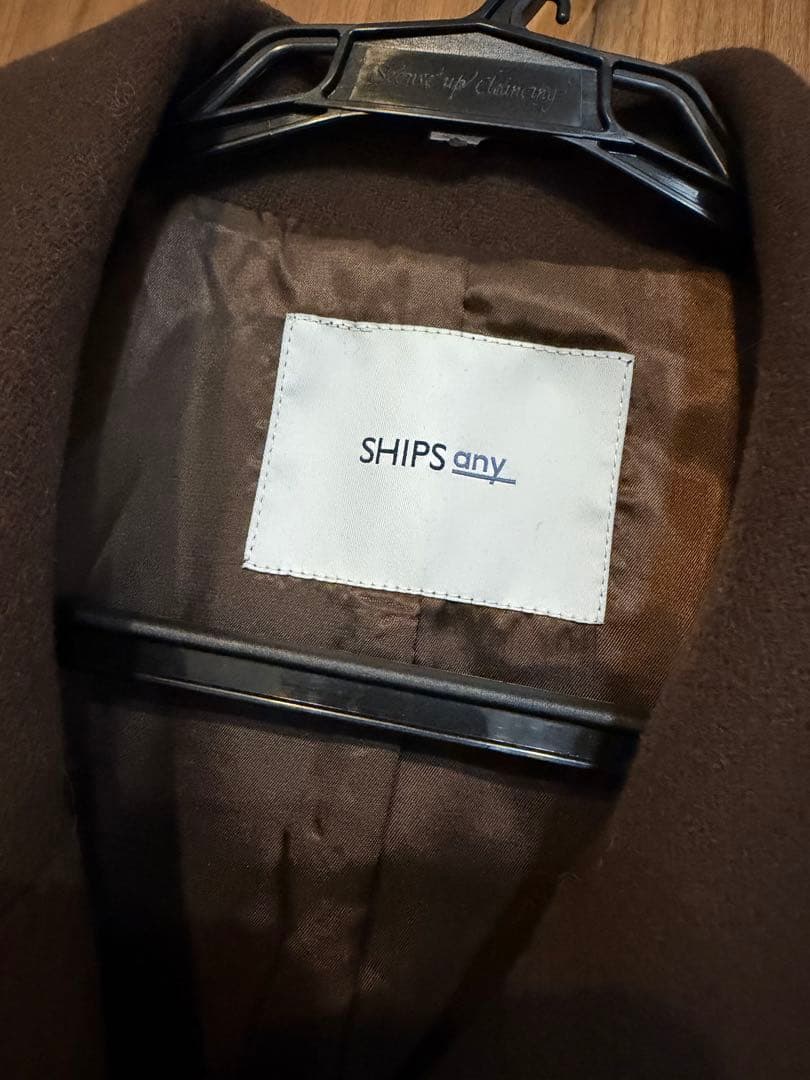 SHIPS any: ウール ミックス コクーン ショート Pコート