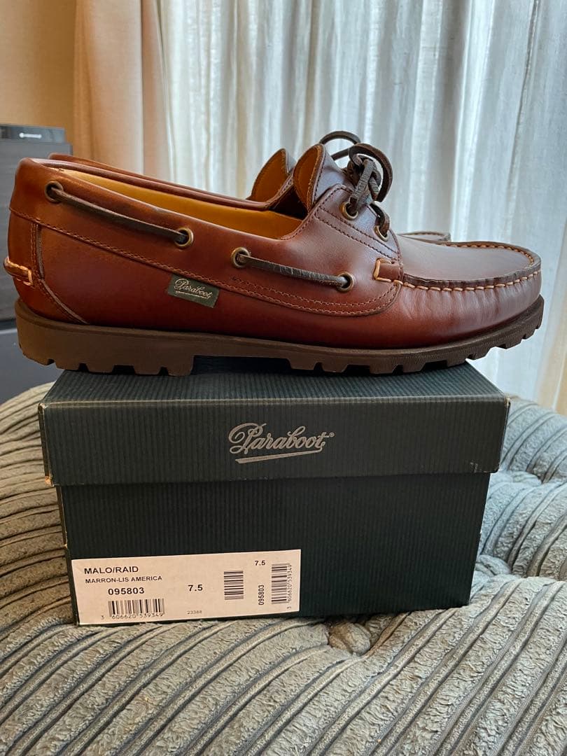 ほぼ新品 UK7.5 Paraboot Malo MARRON AMERICA