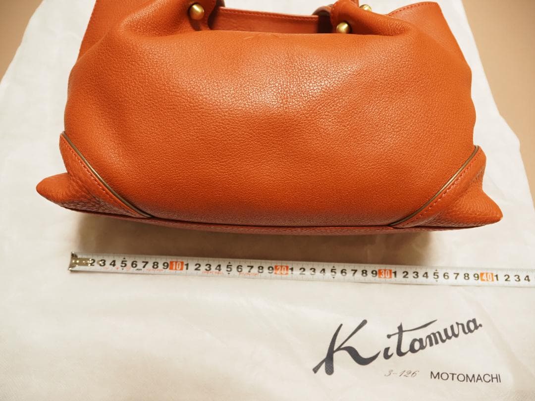 Kitamura／キタムラ トートバッグ／本革ハンドバッグ Y-0532レッド