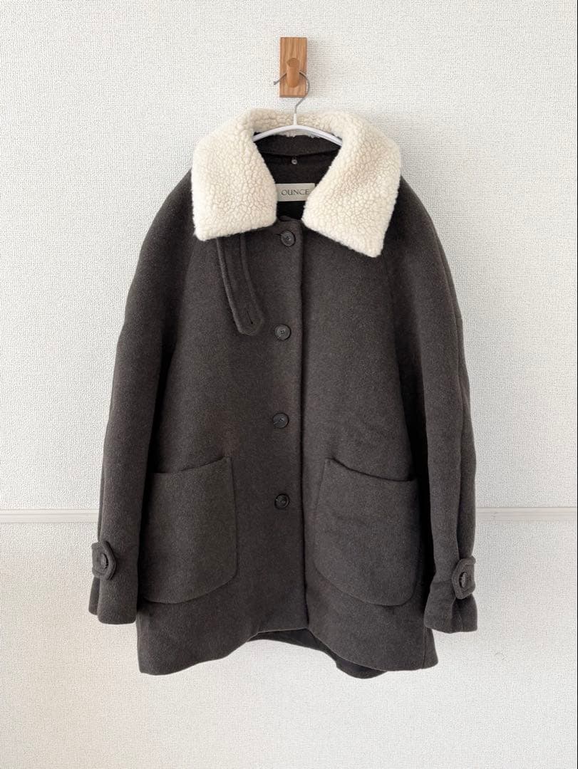 【美品】 ounce base fur collar coat オンス 韓国