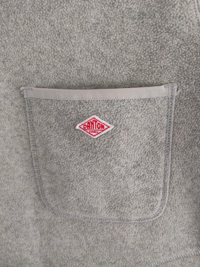 美品　DANTON フリースプルオーバー　ベージュ36