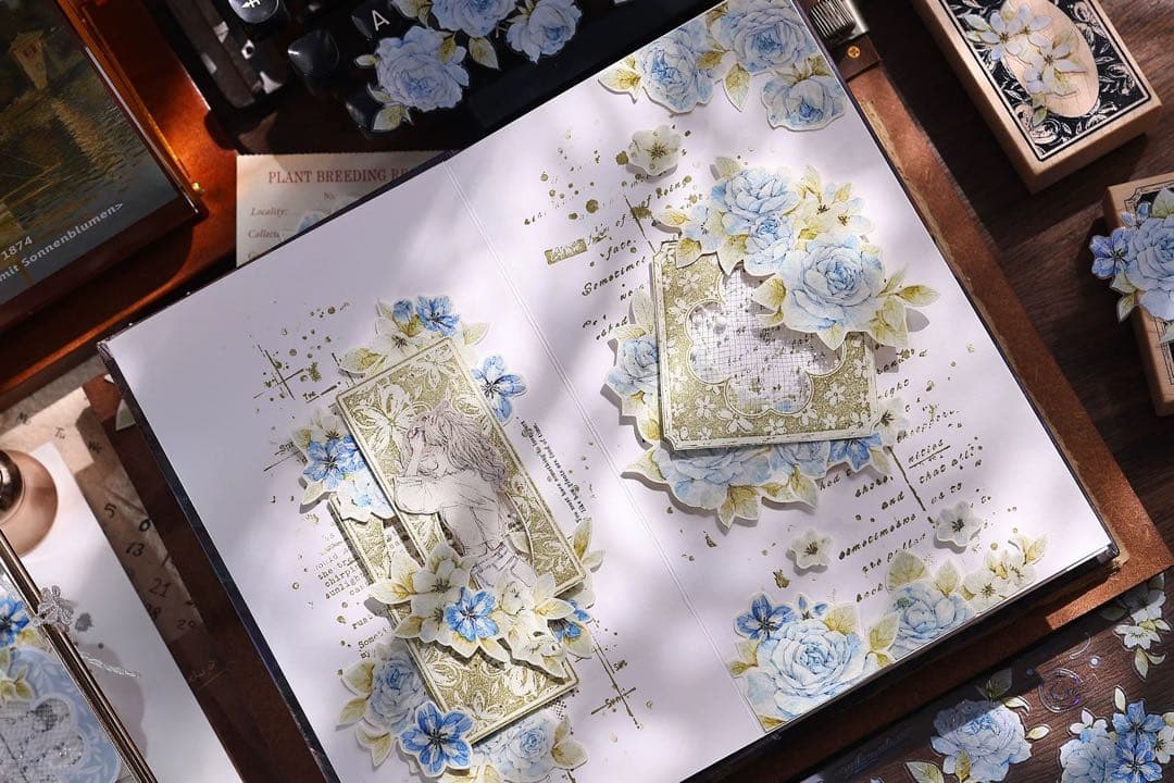 ⭐️SALE⭐️小白家文創《涧石蓝》海外マスキングテープ マステ 【2743】