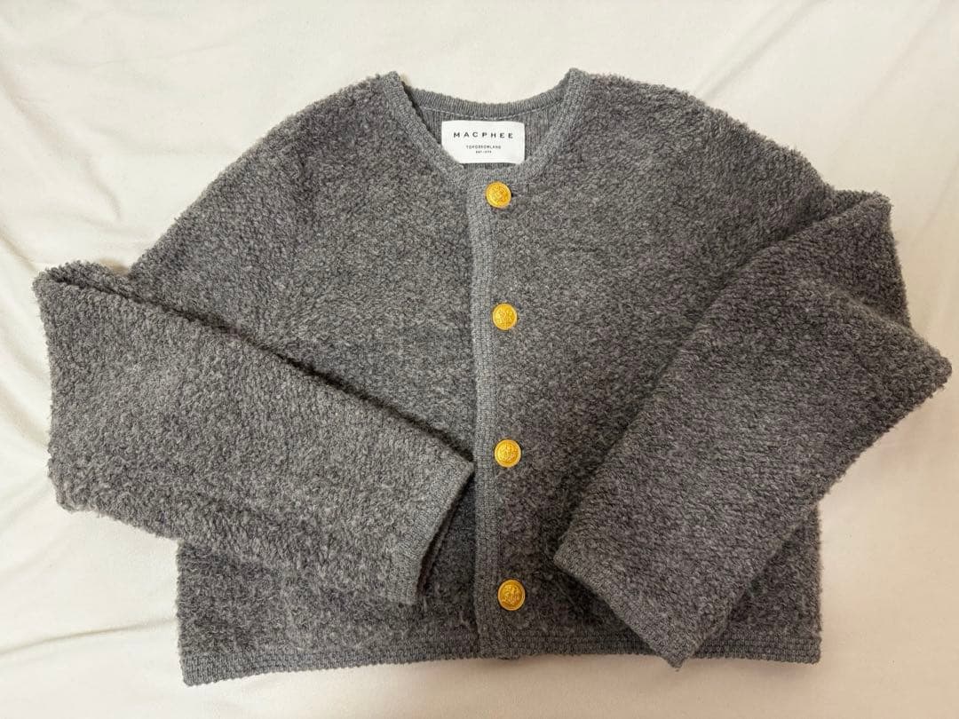 TOMORROWLAND MACPHEEムートン クルーネックカーディガン