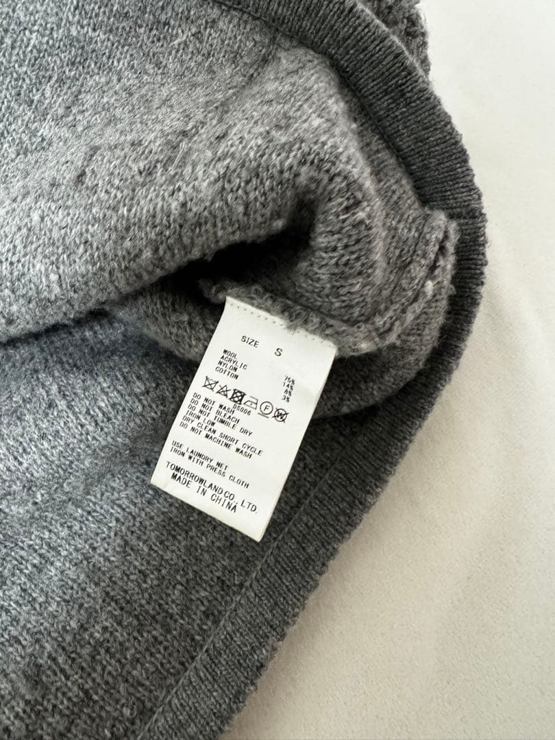 TOMORROWLAND MACPHEEムートン クルーネックカーディガン