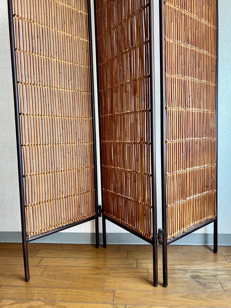 アジアン 竹製 3つ折パーテーション 衝立 バリ インドネシア ついたて