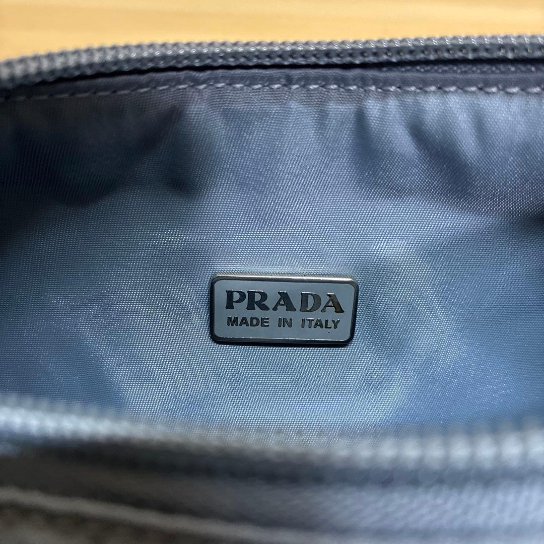 PRADA プラダ　ハンドバッグ　ミニバッグ　ポーチ　ナイロン　ライトブルー系