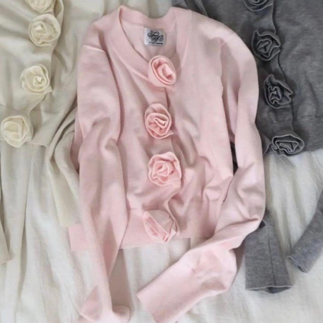 Treat Ürself ローズカーディガン pink