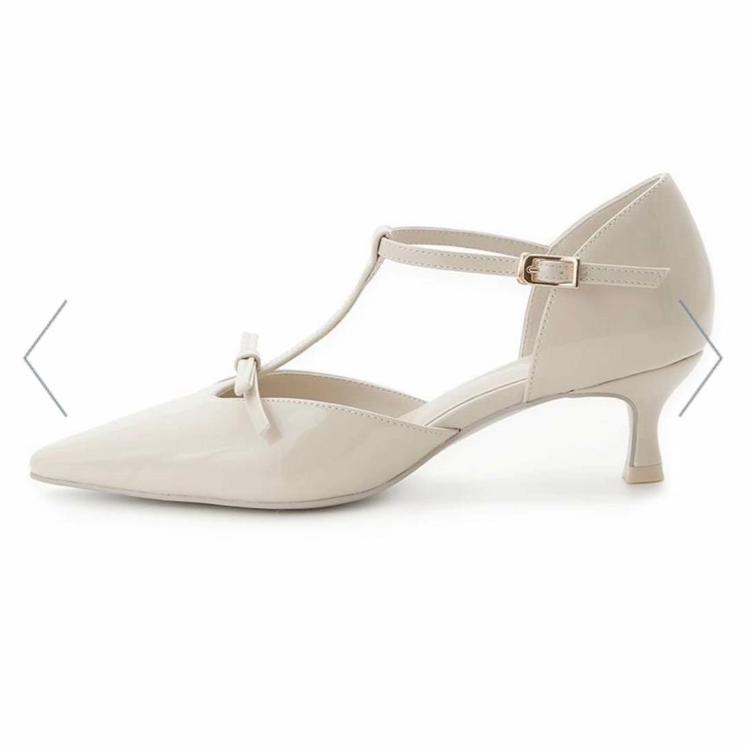 SNIDEL Tストラップリボンパンプス　シューズ