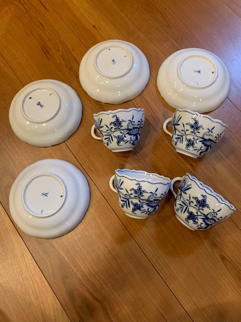 マイセン　ブルーオニオン　ティーセット