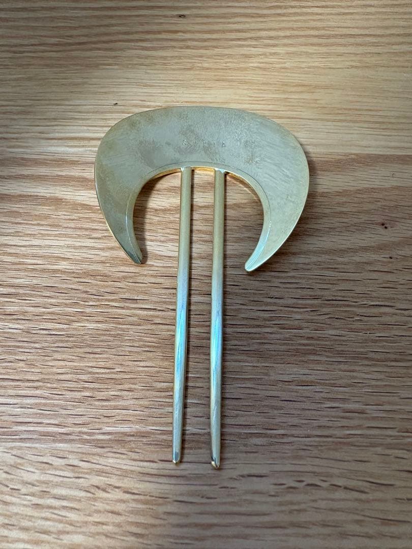 【新品未使用】シキア　Moon Plate Hair Fork ゴールド