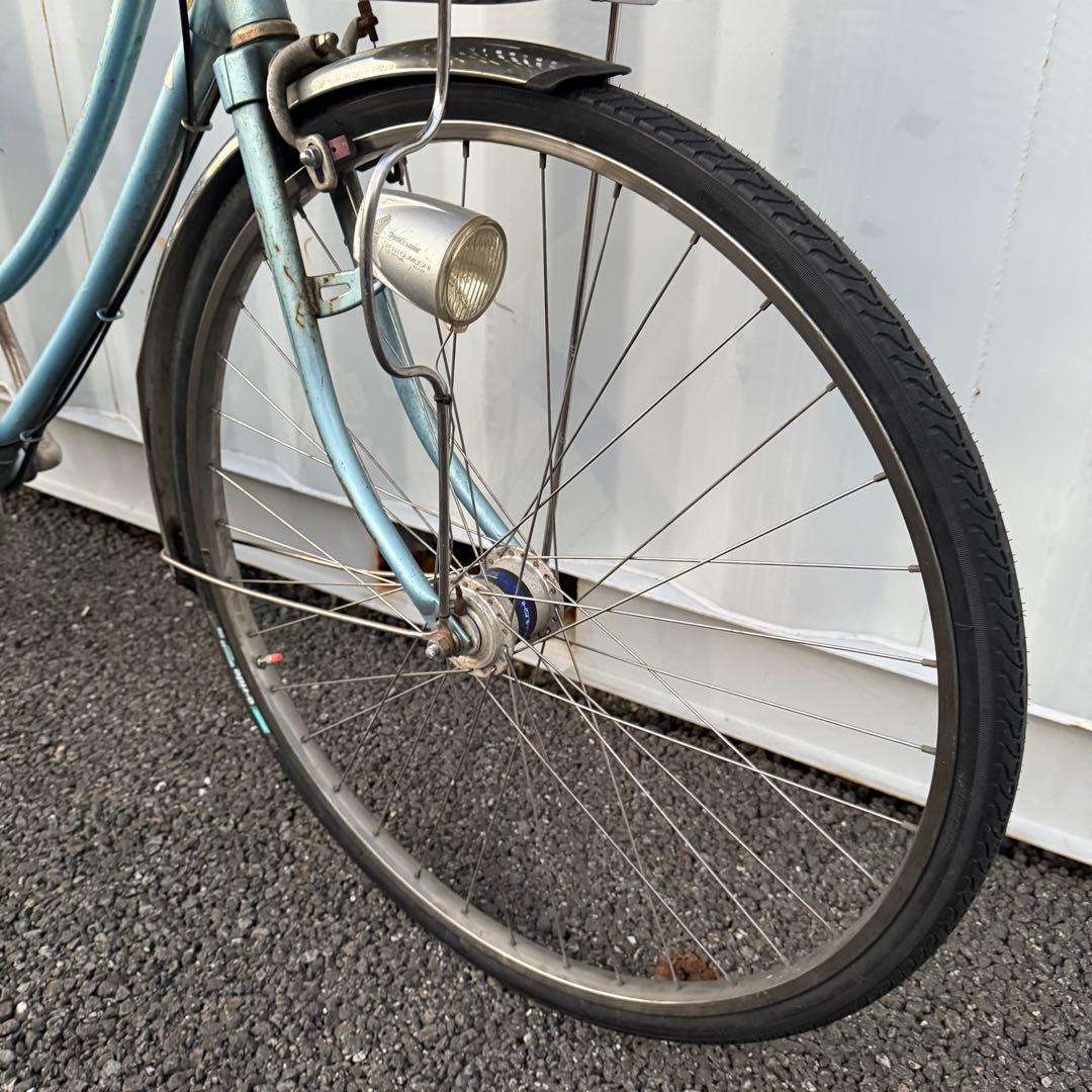 街乗り用自転車 27インチ カゴ/鍵/変速機/オートライト付
