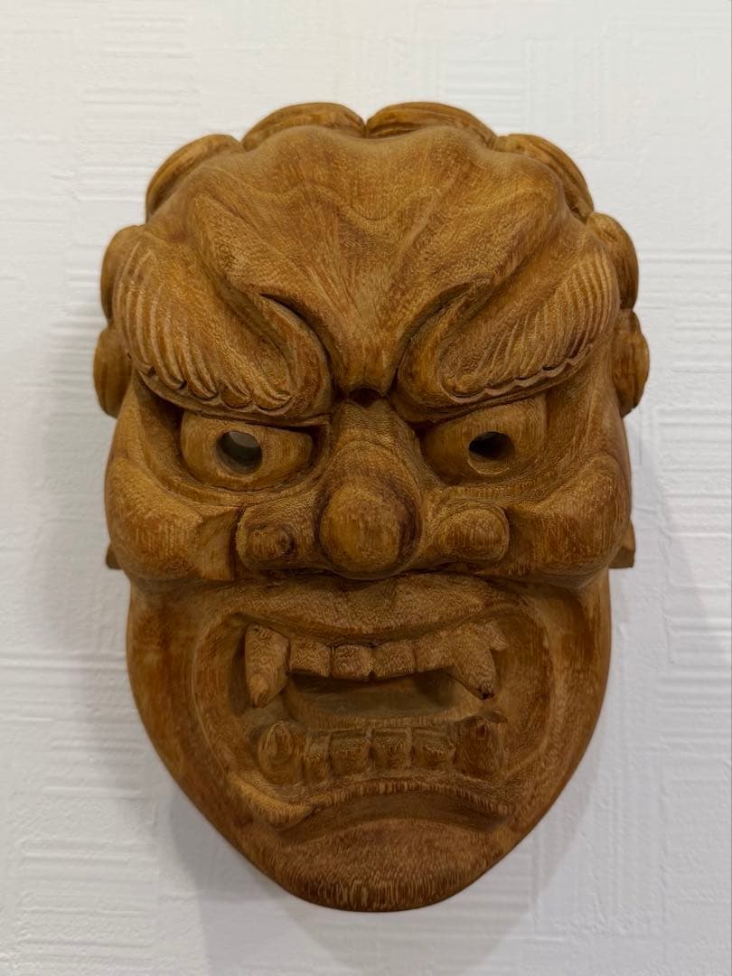 不動明王　手彫りお面　今だけ値下げ❗️
