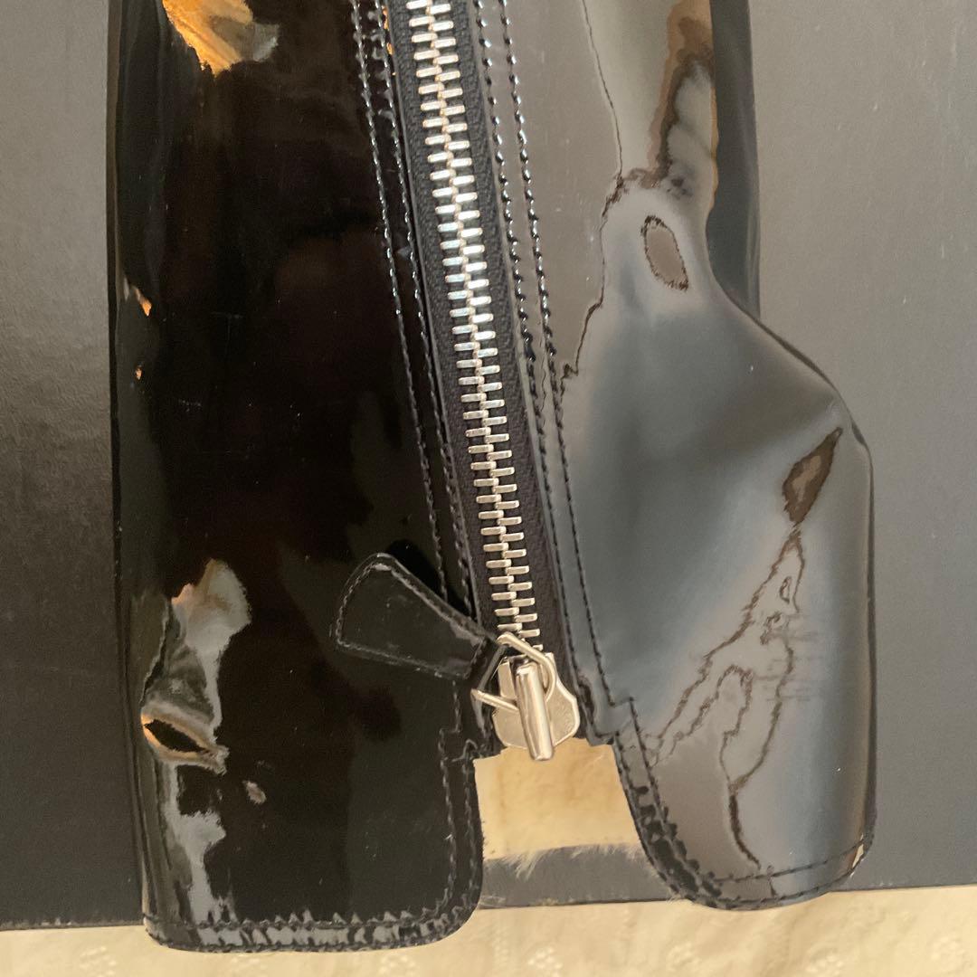 専用CHANEL ブラック パテントレザー ロングブーツ３７(23、5〜24cm