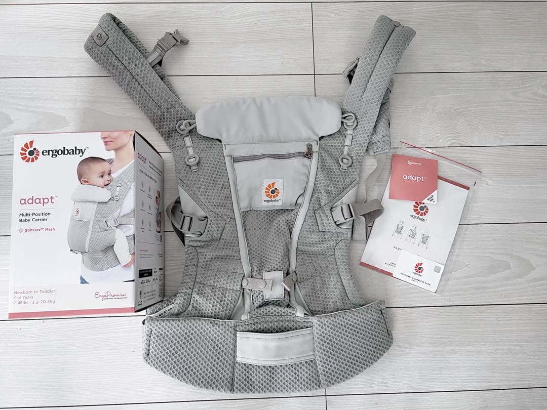 エルゴベビー 抱っこ紐 アダプト ソフトフレックス メッシュ パールグレー