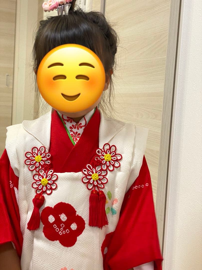 七五三　正絹　お着物　被布セット　3歳