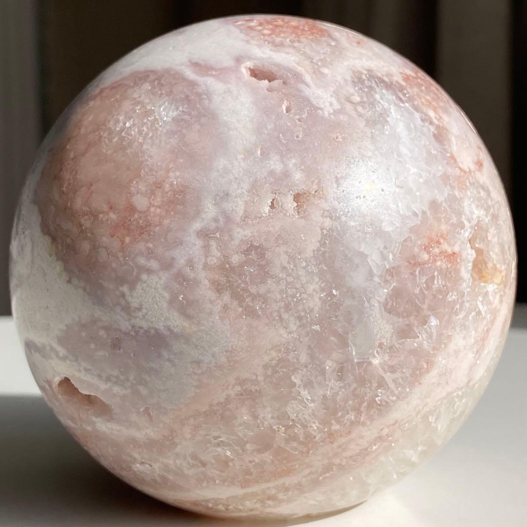 【 天然石 ピンクアメジスト キュート フェイス 丸ちゃん 約847g 置物 】