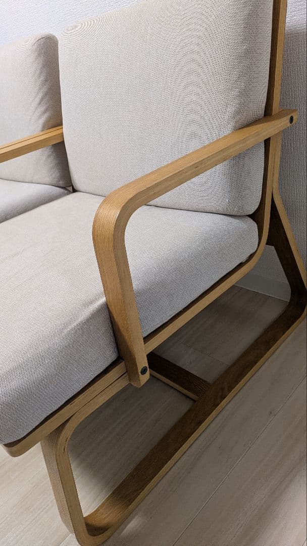 【引取限定_兵庫県】リビングでもダイニングでも使えるソファチェア2脚セット