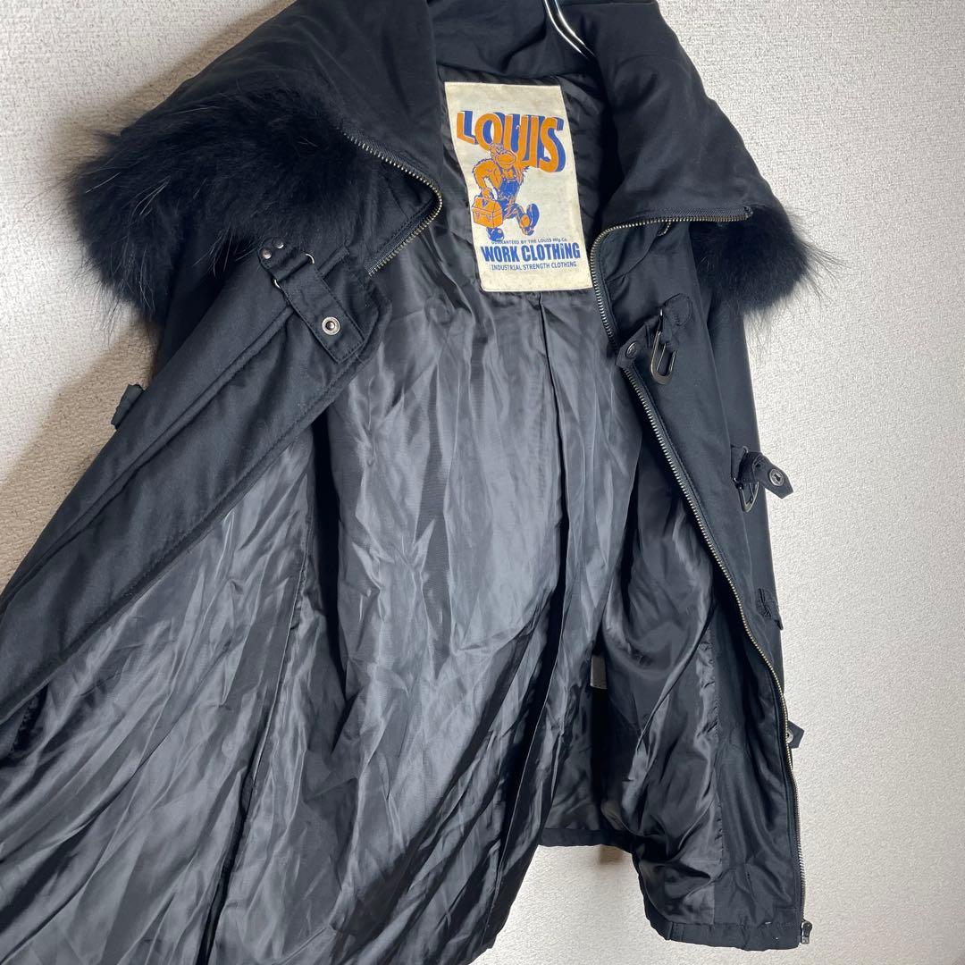 Y2K ダークコア ラクーンファー “甘×毒” ブラックゴシックコート ミサミサ