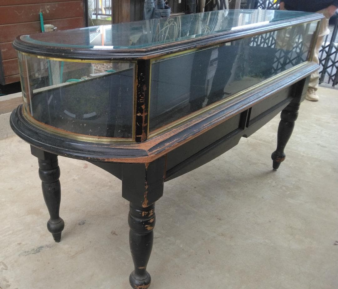 ■昭和レトロ　洋風ガラスショーケース　　アンティーク建具　レストア好適品 ■