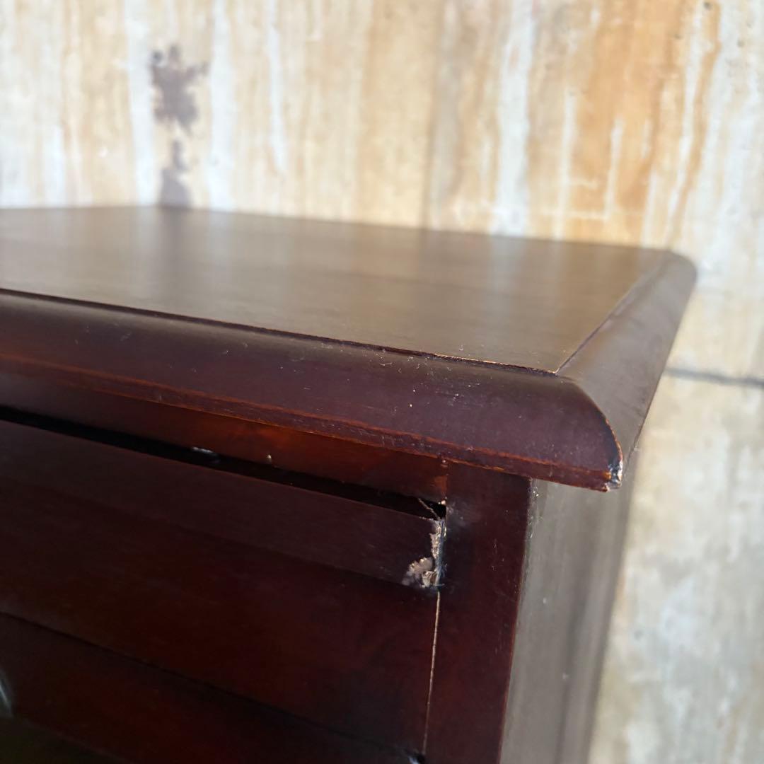 B-COMPANY シェル取手　3段キャビネット　チェスト　マホガニー