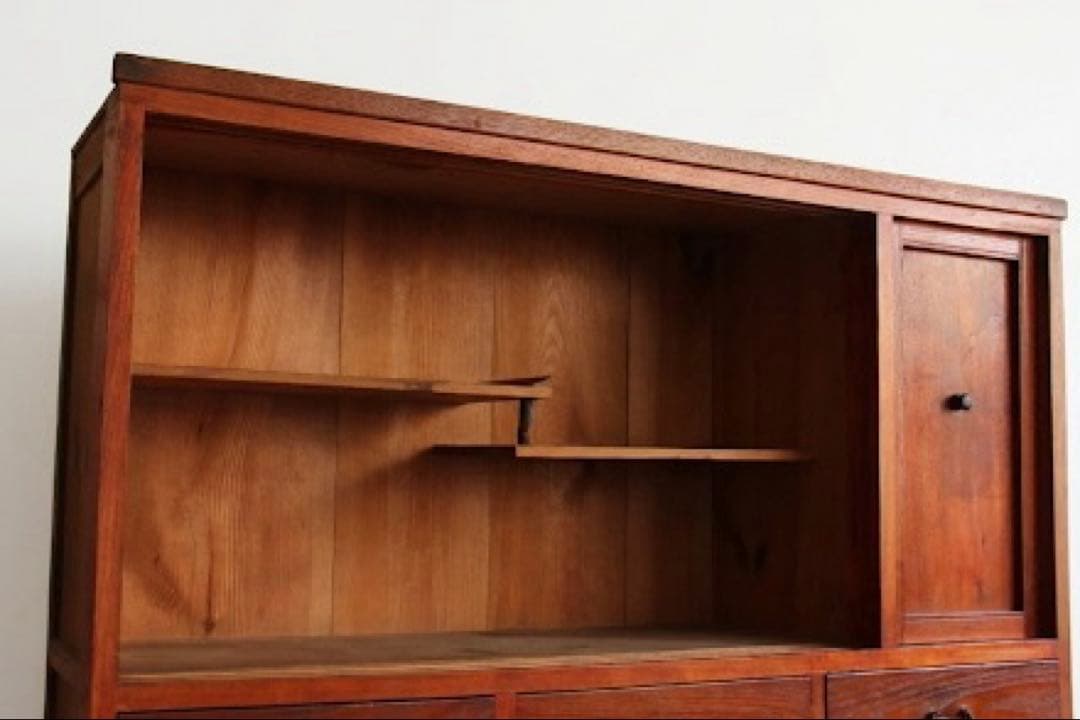 収納棚　食器棚　木製　古道具　古家具　和家具　ビンテージ　アンティーク　レトロ