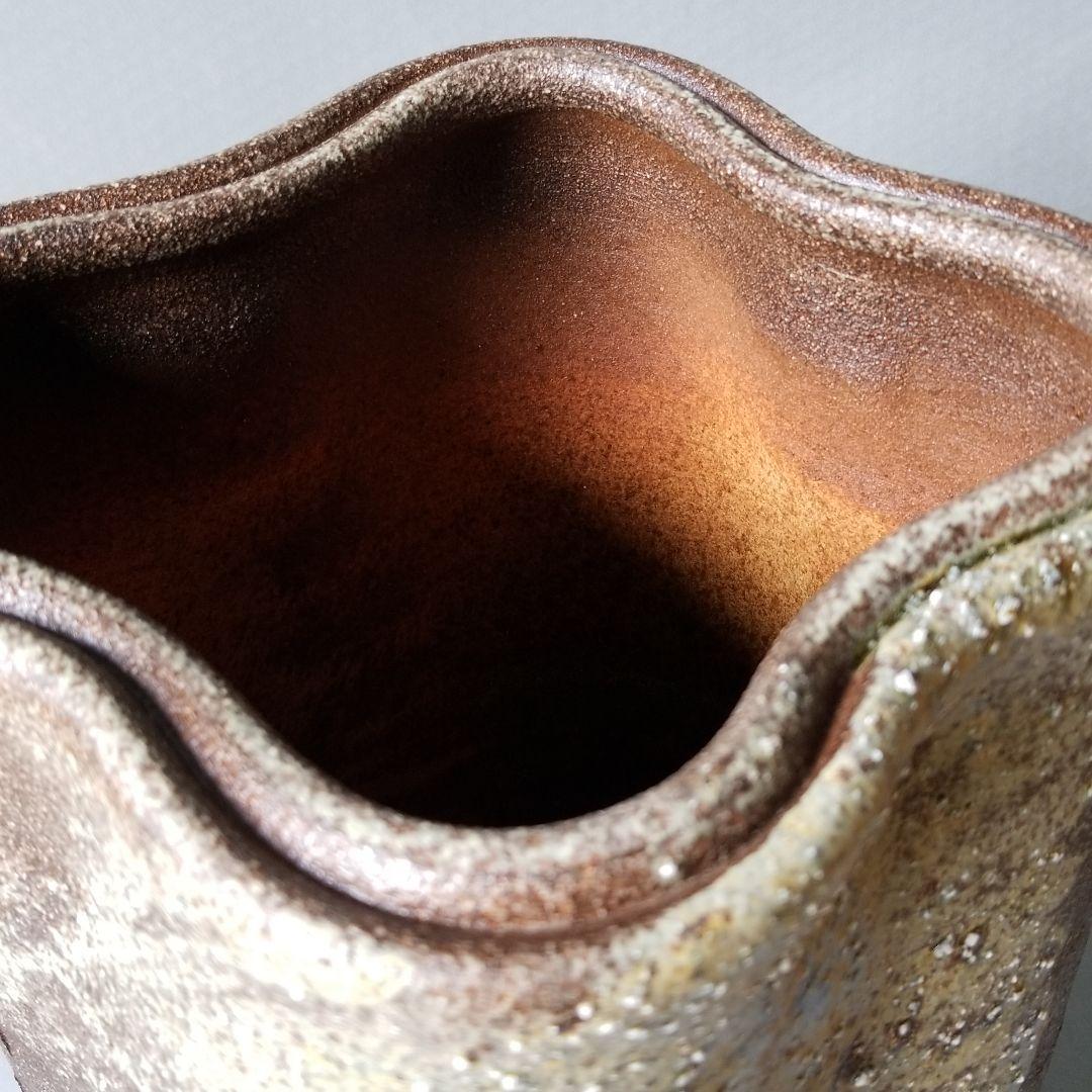 信楽焼 傘立て 古窯変たたき 高さ４４cm