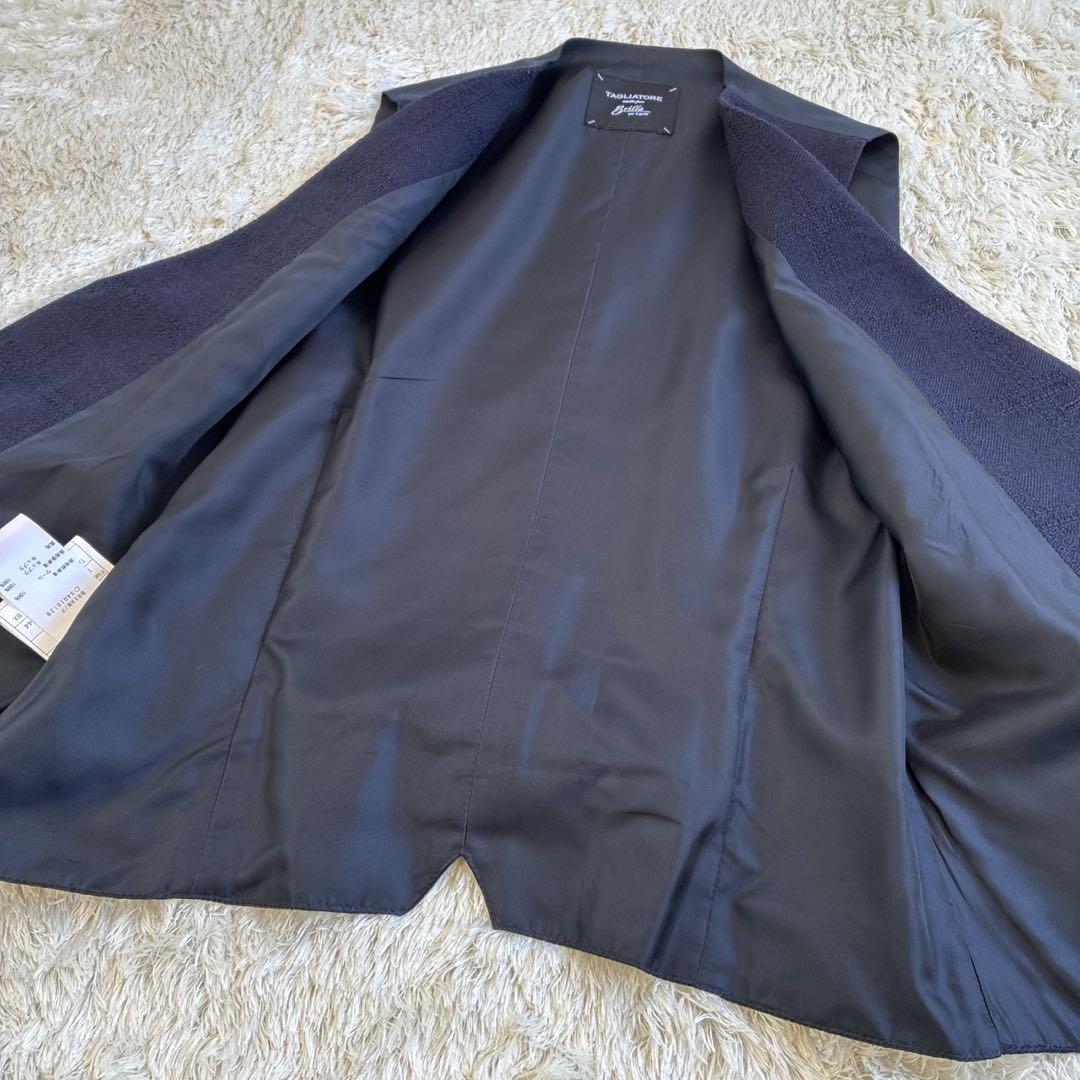 【極美品】TAGLIATORE タリアトーレ ジレ ベスト 44 ネイビー
