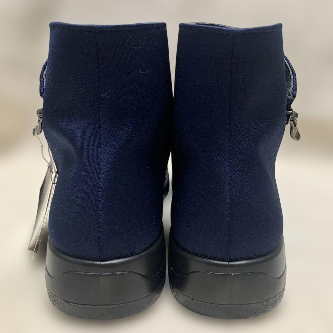 【新品未使用】アサヒシューズ トップドライ　ゴアテックス　ヒールブーツ　ネイビー