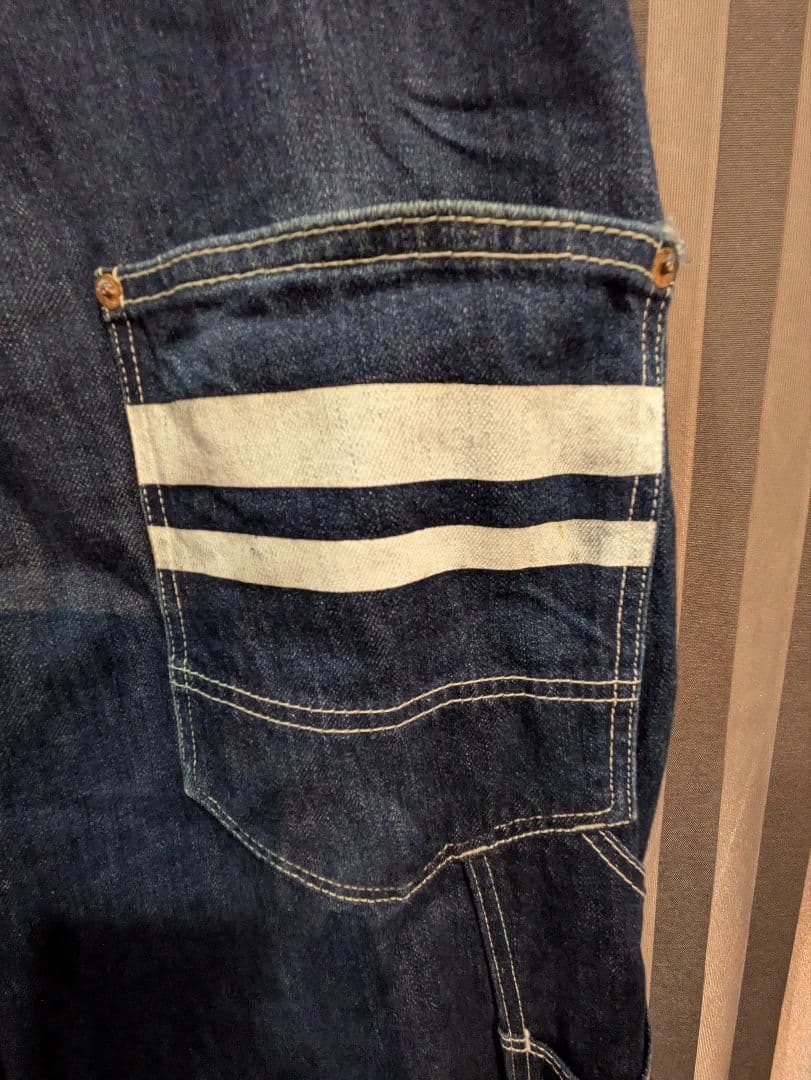 桃太郎ジーンズ GTBデニム・オーバーオール サイズM