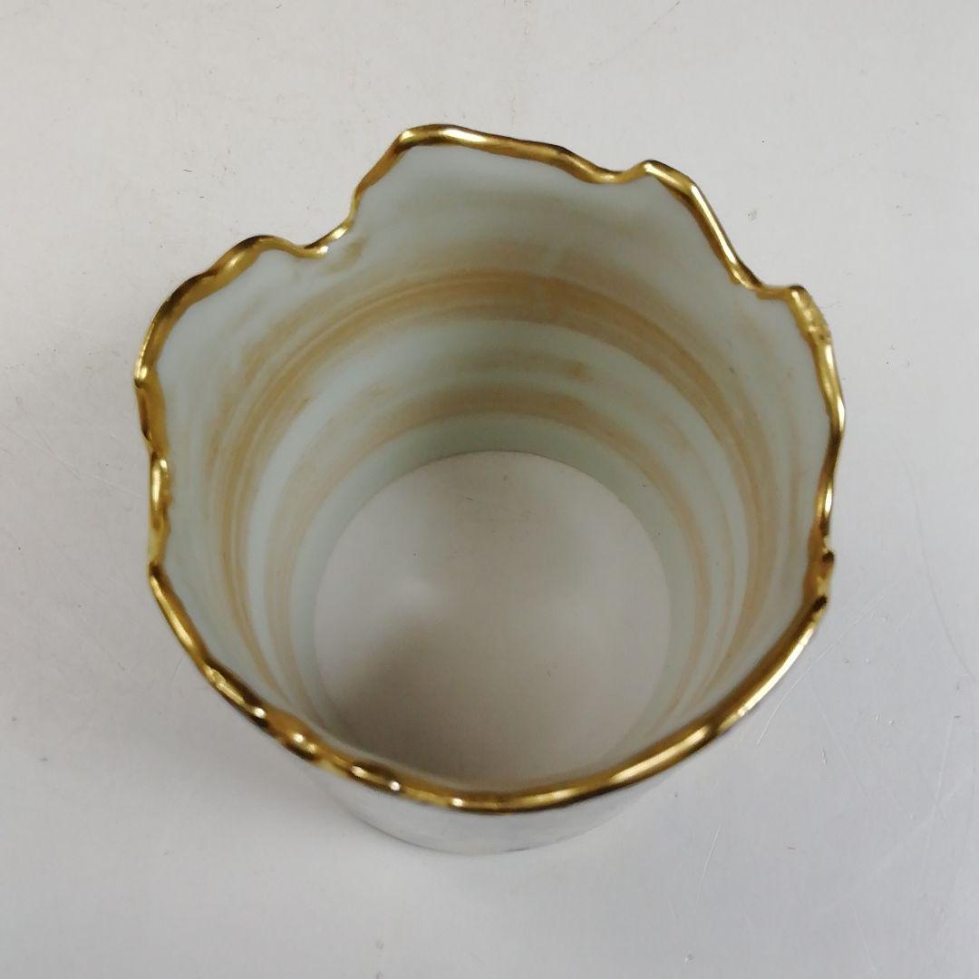 Ｗ１９８　蓋置　『色絵　森之図』『高野昭阿弥 造』　共箱　茶道具