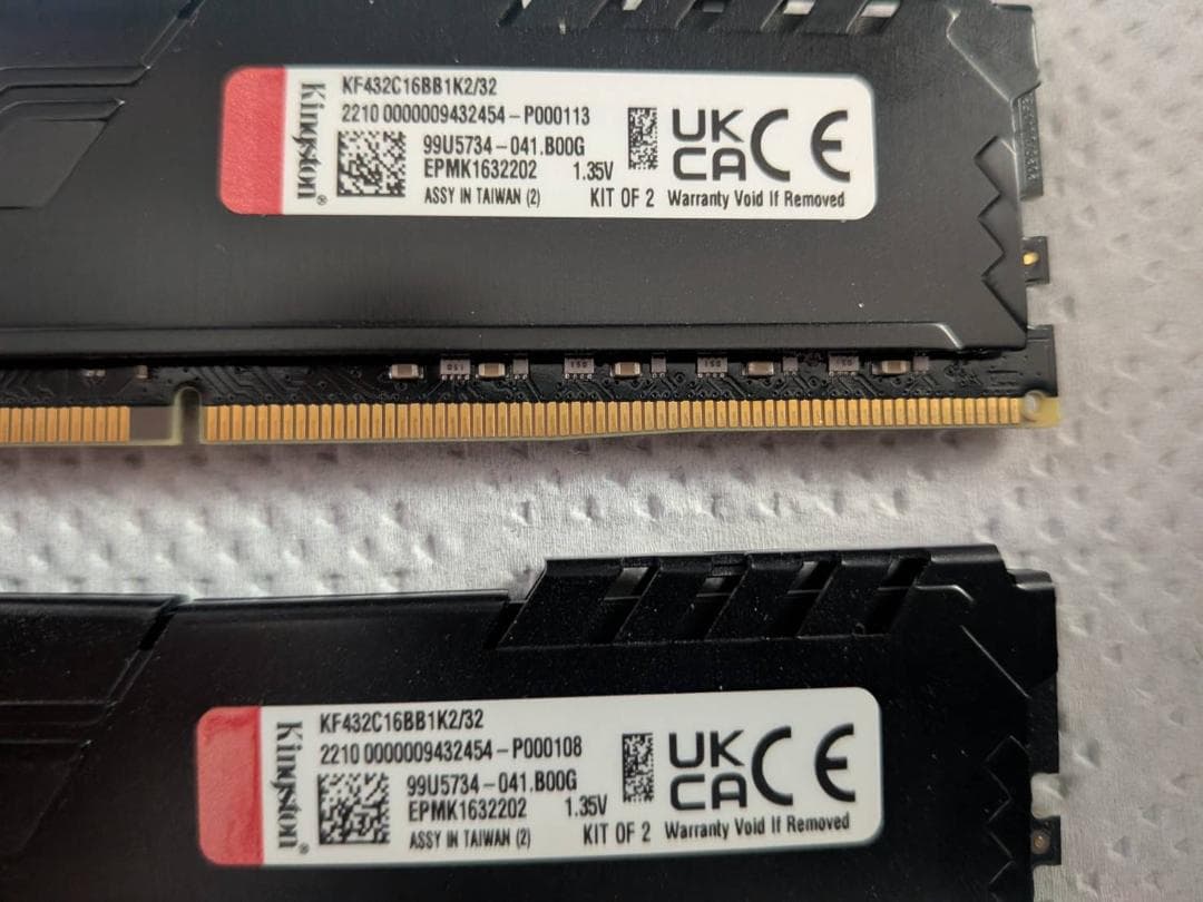 【メモリー合計32GB】Kingston 16GB DDR4-3200 (2枚)